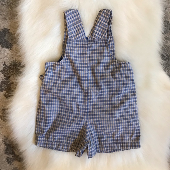 Talbots Kids ⚜️ One Piece Blue Plaid Romper - Picture 2 of 4